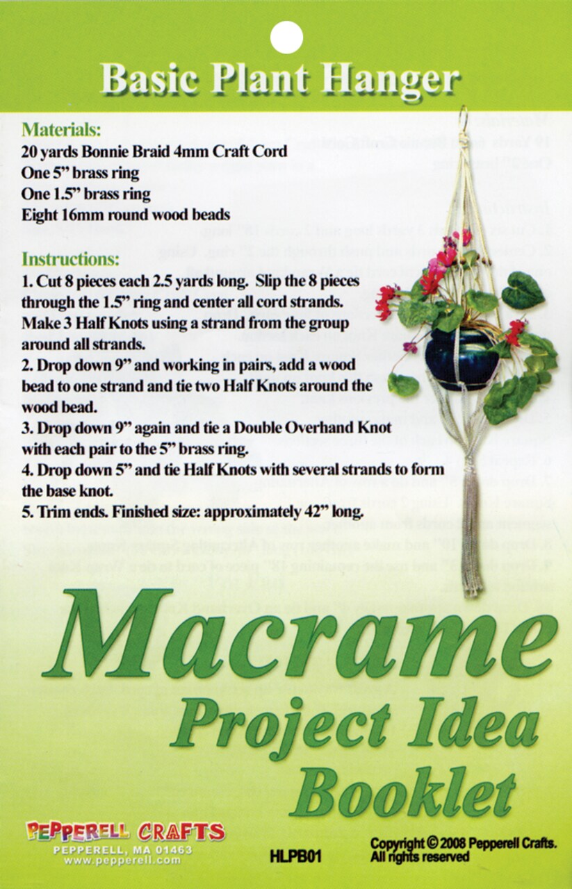 Macrame Project Idea Booklet-Plant Hanger